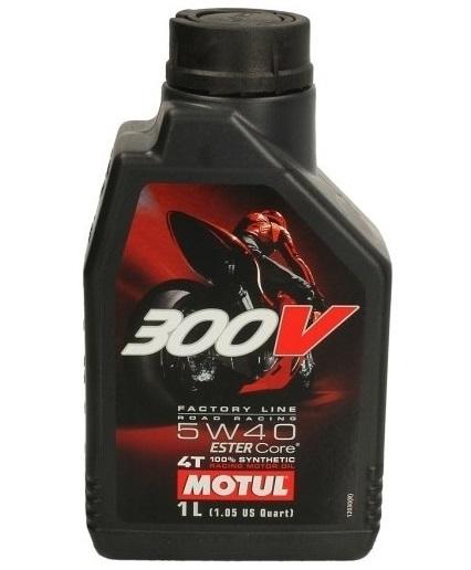 Ulei de Motor Sintetic 4T MOTUL 300V Factory Line Road Racing 5W40, 1 Litru